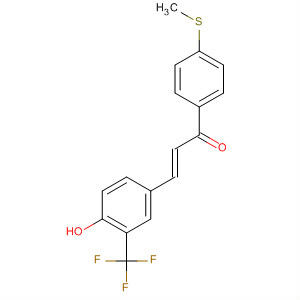 923979-10-6  2-Propen-1-one,3-[4-hydroxy-3-(trifluoromethyl)phenyl]-1-[4-(methylthio)phenyl]-, (2E)-