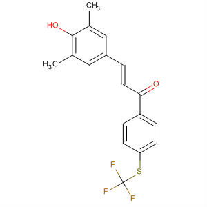 923979-12-8  2-Propen-1-one,3-(4-hydroxy-3,5-dimethylphenyl)-1-[4-[(trifluoromethyl)thio]phenyl]-,(2E)-