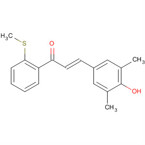 923979-15-1  2-Propen-1-one,3-(4-hydroxy-3,5-dimethylphenyl)-1-[2-(methylthio)phenyl]-, (2E)-