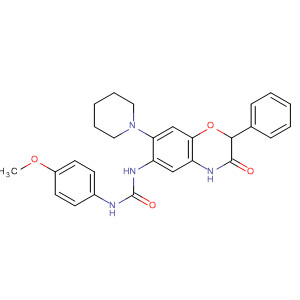 923985-34-6  Urea,N-[3,4-dihydro-3-oxo-2-phenyl-7-(1-piperidinyl)-2H-1,4-benzoxazin-6-yl]-N'-(4-methoxyphenyl)-