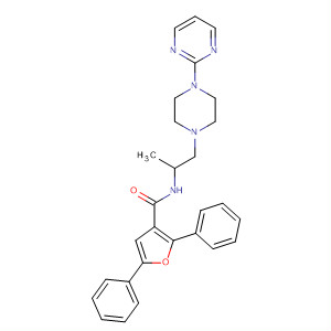 924645-23-8  3-Furancarboxamide,N-[1-methyl-2-[4-(2-pyrimidinyl)-1-piperazinyl]ethyl]-2,5-diphenyl-