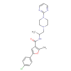 924645-35-2  3-Furancarboxamide,5-(4-chlorophenyl)-2-methyl-N-[1-methyl-2-[4-(2-pyrimidinyl)-1-piperazinyl]ethyl]-