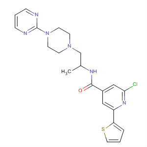924646-01-5  4-Pyridinecarboxamide,2-chloro-N-[1-methyl-2-[4-(2-pyrimidinyl)-1-piperazinyl]ethyl]-6-(2-thienyl)-