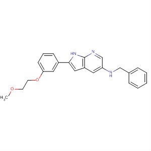 924881-03-8  1H-Pyrrolo[2,3-b]pyridin-5-amine,2-[3-(2-methoxyethoxy)phenyl]-N-(phenylmethyl)-