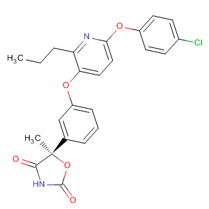 925207-26-7  2,4-Oxazolidinedione,5-[3-[[6-(4-chlorophenoxy)-2-propyl-3-pyridinyl]oxy]phenyl]-5-methyl-,(5R)-