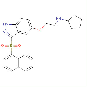 925447-25-2  Cyclopentanamine,N-[2-[[3-(1-naphthalenylsulfonyl)-1H-indazol-5-yl]oxy]ethyl]-