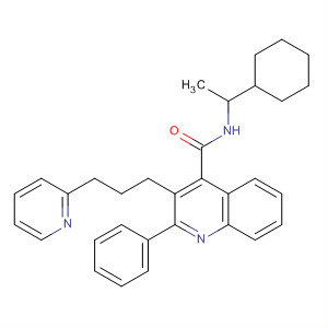925702-22-3  4-Quinolinecarboxamide,N-(1-cyclohexylethyl)-2-phenyl-3-[3-(2-pyridinyl)propyl]-