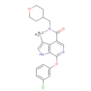 925917-95-9  1H-Pyrrolo[2,3-c]pyridine-4-carboxamide,7-(3-chlorophenoxy)-N,3-dimethyl-N-[(tetrahydro-2H-pyran-4-yl)methyl]-