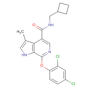 925918-03-2  1H-Pyrrolo[2,3-c]pyridine-4-carboxamide,N-(cyclobutylmethyl)-7-(2,4-dichlorophenoxy)-3-methyl-
