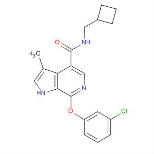 925918-05-4  1H-Pyrrolo[2,3-c]pyridine-4-carboxamide,7-(3-chlorophenoxy)-N-(cyclobutylmethyl)-3-methyl-