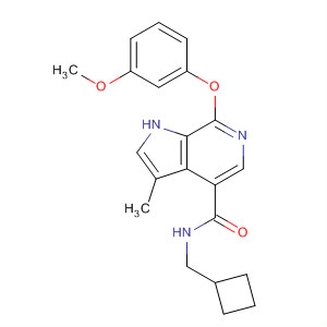 925918-06-5  1H-Pyrrolo[2,3-c]pyridine-4-carboxamide,N-(cyclobutylmethyl)-7-(3-methoxyphenoxy)-3-methyl-