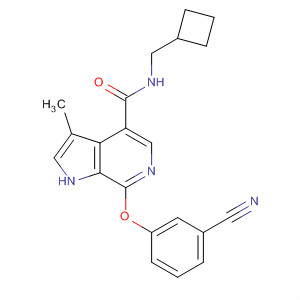925918-07-6  1H-Pyrrolo[2,3-c]pyridine-4-carboxamide,7-(3-cyanophenoxy)-N-(cyclobutylmethyl)-3-methyl-