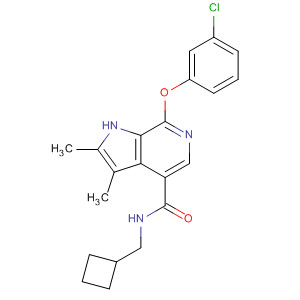 925918-09-8  1H-Pyrrolo[2,3-c]pyridine-4-carboxamide,7-(3-chlorophenoxy)-N-(cyclobutylmethyl)-2,3-dimethyl-