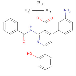 925925-01-5  3-Pyridinecarboxylic acid,4-(3-aminophenyl)-2-(benzoylamino)-6-(2-hydroxyphenyl)-,1,1-dimethylethyl ester
