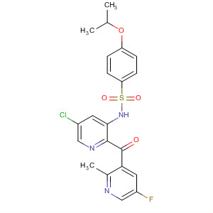 926006-59-9  Benzenesulfonamide,N-[5-chloro-2-[(5-fluoro-2-methyl-3-pyridinyl)carbonyl]-3-pyridinyl]-4-(1-methylethoxy)-