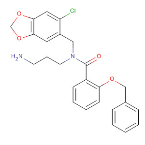 926025-43-6  Benzamide,N-(3-aminopropyl)-N-[(6-chloro-1,3-benzodioxol-5-yl)methyl]-2-(phenylmethoxy)-