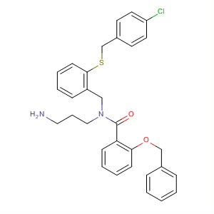 926025-58-3  Benzamide,N-(3-aminopropyl)-N-[[2-[[(4-chlorophenyl)methyl]thio]phenyl]methyl]-2-(phenylmethoxy)-