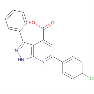 926282-82-8  1H-Pyrazolo[3,4-b]pyridine-4-carboxylic acid,6-(4-chlorophenyl)-3-phenyl-