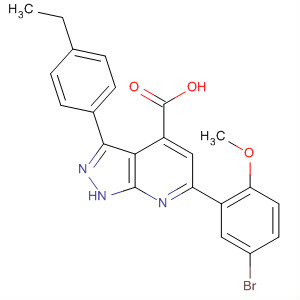 926282-89-5  1H-Pyrazolo[3,4-b]pyridine-4-carboxylic acid,6-(5-bromo-2-methoxyphenyl)-3-(4-ethylphenyl)-