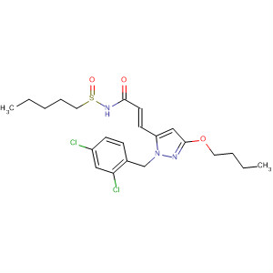926299-75-4  2-Propenamide,3-[3-butoxy-1-[(2,4-dichlorophenyl)methyl]-1H-pyrazol-5-yl]-N-(pentylsulfonyl)-, (2E)-