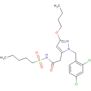 926300-19-8  1H-Pyrazole-5-acetamide,3-butoxy-1-[(2,4-dichlorophenyl)methyl]-N-(pentylsulfonyl)-
