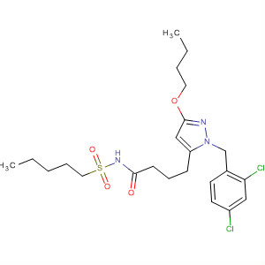 926300-20-1  1H-Pyrazole-5-butanamide,3-butoxy-1-[(2,4-dichlorophenyl)methyl]-N-(pentylsulfonyl)-