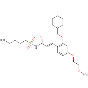 926300-32-5  2-Propenamide,3-[2-(cyclohexylmethoxy)-4-(2-methoxyethoxy)phenyl]-N-(pentylsulfonyl)-, (2E)-