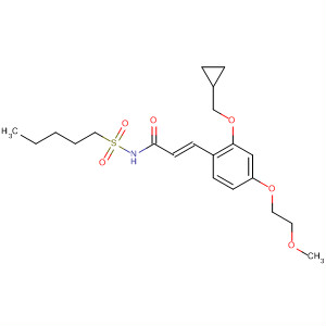 926300-34-7  2-Propenamide,3-[2-(cyclopropylmethoxy)-4-(2-methoxyethoxy)phenyl]-N-(pentylsulfonyl)-, (2E)-