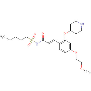926300-37-0  2-Propenamide,3-[4-(2-methoxyethoxy)-2-(4-piperidinyloxy)phenyl]-N-(pentylsulfonyl)-,(2E)-
