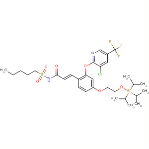 926300-71-2  2-Propenamide,3-[2-[[3-chloro-5-(trifluoromethyl)-2-pyridinyl]oxy]-4-[2-[[tris(1-methylethyl)silyl]oxy]ethoxy]phenyl]-N-(pentylsulfonyl)-, (2E)-