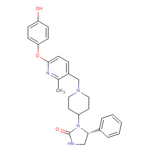 926638-07-5  2-Imidazolidinone,1-[1-[[6-(4-hydroxyphenoxy)-2-methyl-3-pyridinyl]methyl]-4-piperidinyl]-5-phenyl-, (5R)-