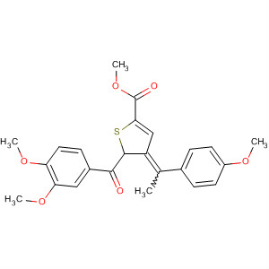 926927-26-6  2-Thiophenecarboxylic acid,5-(3,4-dimethoxybenzoyl)-4,5-dihydro-4-[1-(4-methoxyphenyl)ethylidene]-, methyl ester