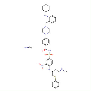 926933-45-1  Benzamide,4-[4-[[2-(cyclohexylamino)phenyl]methyl]-1-piperazinyl]-N-[[4-[[(1R)-3-(dimethylamino)-1-[(phenylthio)methyl]propyl]amino]-3-nitrophenyl]sulfonyl]-