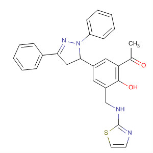 927182-07-8  Ethanone,1-[5-(4,5-dihydro-1,3-diphenyl-1H-pyrazol-5-yl)-2-hydroxy-3-[(2-thiazolylamino)methyl]phenyl]-