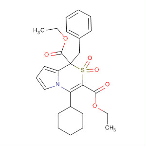 927422-06-8  1H-Pyrrolo[2,1-c][1,4]thiazine-1,3-dicarboxylic acid,hexahydro-4-phenyl-1-(phenylmethyl)-, 1,3-diethyl ester, 2,2-dioxide