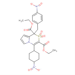 927422-12-6  1H-Pyrrolo[2,1-c][1,4]thiazine-1,3-dicarboxylic acid,hexahydro-4-(4-nitrophenyl)-1-[(4-nitrophenyl)methyl]-, 1,3-diethyl ester,2,2-dioxide
