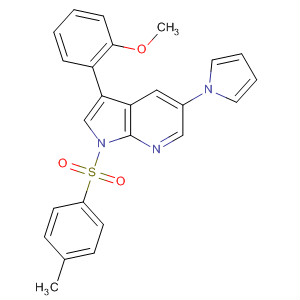 927696-13-7  1H-Pyrrolo[2,3-b]pyridine,3-(2-methoxyphenyl)-1-[(4-methylphenyl)sulfonyl]-5-(1H-pyrrol-1-yl)-
