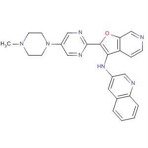 927805-75-2  3-Quinolinamine,N-[2-[5-(4-methyl-1-piperazinyl)-2-pyrimidinyl]furo[2,3-c]pyridin-3-yl]-
