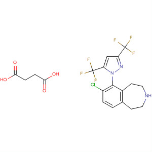 927829-66-1  Butanedioic acid, compd. with6-[3,5-bis(trifluoromethyl)-1H-pyrazol-1-yl]-7-chloro-2,3,4,5-tetrahydro-1H-3-benzazepine (1:1)