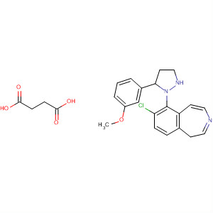 927829-92-3  Butanedioic acid, compd. with7-chloro-2,3,4,5-tetrahydro-6-[5-(3-methoxyphenyl)-1H-pyrazol-1-yl]-1H-3-benzazepine (1:1)