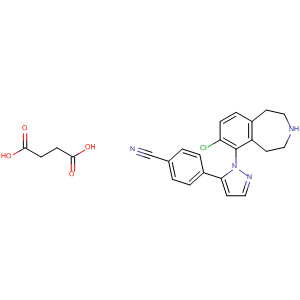 927829-96-7  Butanedioic acid, compd. with4-[1-(7-chloro-2,3,4,5-tetrahydro-1H-3-benzazepin-6-yl)-1H-pyrazol-5-yl]benzonitrile (1:1)
