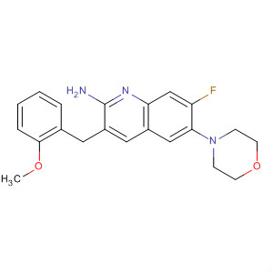 927891-13-2  2-Quinolinamine,7-fluoro-3-[(2-methoxyphenyl)methyl]-6-(4-morpholinyl)-