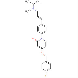 927892-21-5  2(1H)-Pyridinone,4-[(4-fluorophenyl)methoxy]-1-[4-[(1E)-3-[methyl(1-methylethyl)amino]-1-propen-1-yl]phenyl]-