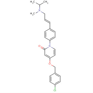 927892-25-9  2(1H)-Pyridinone,4-[(4-chlorophenyl)methoxy]-1-[4-[(1E)-3-[methyl(1-methylethyl)amino]-1-propen-1-yl]phenyl]-