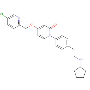 927892-57-7  2(1H)-Pyridinone,4-[(5-chloro-2-pyridinyl)methoxy]-1-[4-[2-(cyclopentylamino)ethyl]phenyl]-