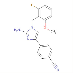 927905-46-2  Benzonitrile,4-[2-amino-1-[(2-fluoro-6-methoxyphenyl)methyl]-1H-imidazol-4-yl]-