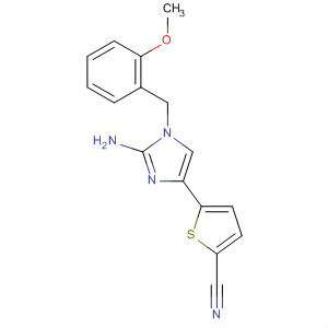 927905-63-3  2-Thiophenecarbonitrile,5-[2-amino-1-[(2-methoxyphenyl)methyl]-1H-imidazol-4-yl]-