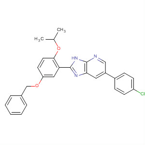 927908-87-0  3H-Imidazo[4,5-b]pyridine,6-(4-chlorophenyl)-2-[2-(1-methylethoxy)-5-(phenylmethoxy)phenyl]-