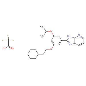 927910-07-4  3H-Imidazo[4,5-b]pyridine,2-[3-(2-cyclohexylethoxy)-5-(1-methylethoxy)phenyl]-,2,2,2-trifluoroacetate (1:1)