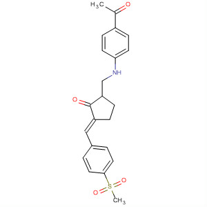 928039-69-4  Cyclopentanone,2-[[(4-acetylphenyl)amino]methyl]-5-[[4-(methylsulfonyl)phenyl]methylene]-, (5E)-